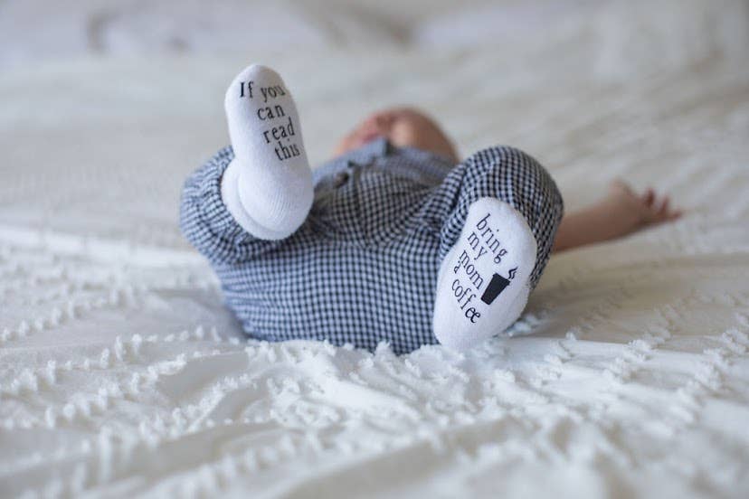 Bring My Mom a Coffee Baby Socks