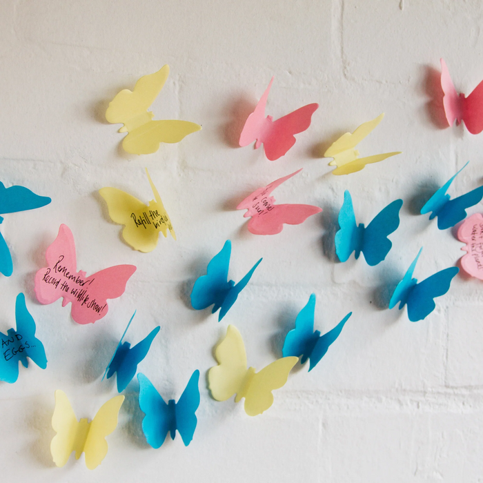 70 3D Butterfly Sticky Notes