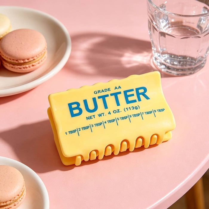 Fun Grade AA Butter Block Shaped Hair Claw Food Inspired