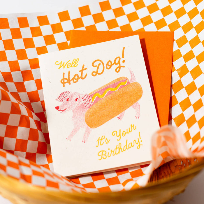 Hot Dog Birthday Card