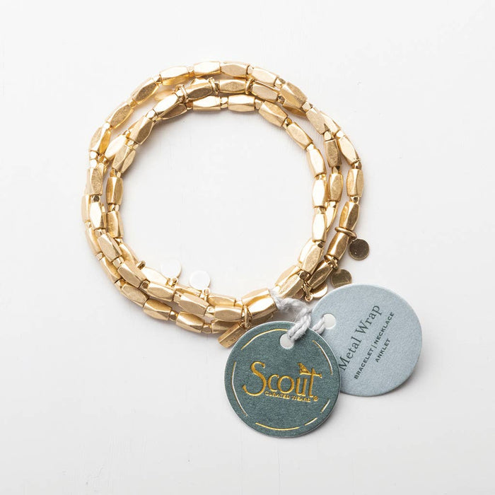 Metal Wrap - Timeless/Blue Howlite/Gold
