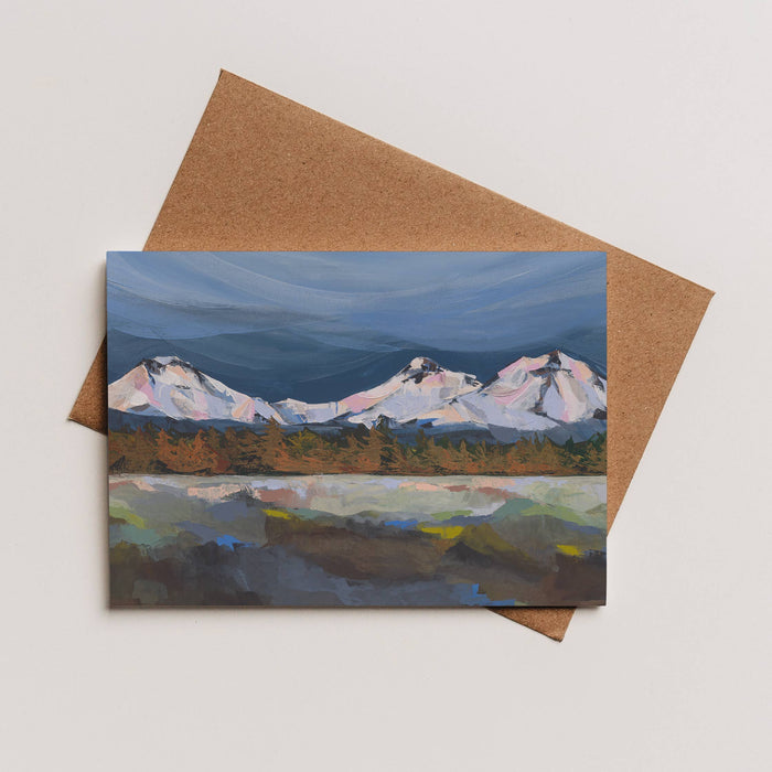 Three Sisters Panorama - Greeting Card
