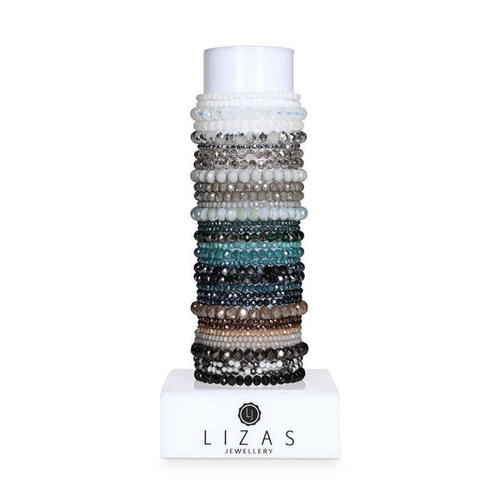 Knoxville 4mm Crystal Bracelet- Light Grey