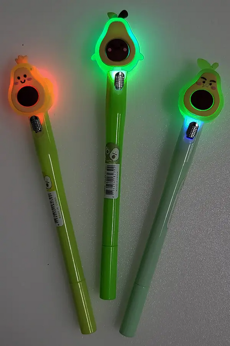 Avocado Light Up Gel Pen