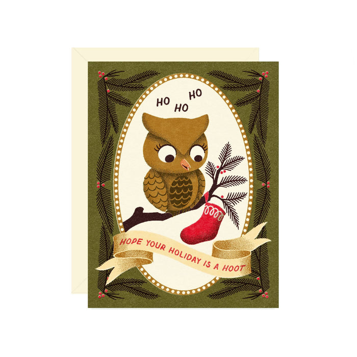 Owl Holiday Card