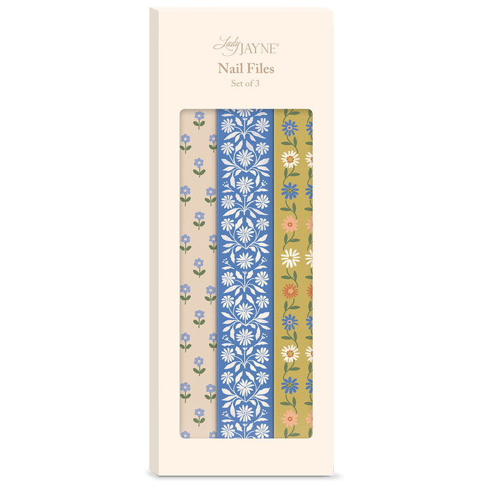 Blue Mustard Floral Nail File Set