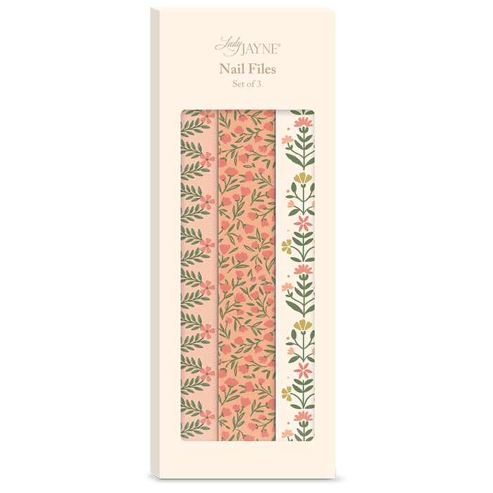 Coral Cream Ditsy Nail File Set