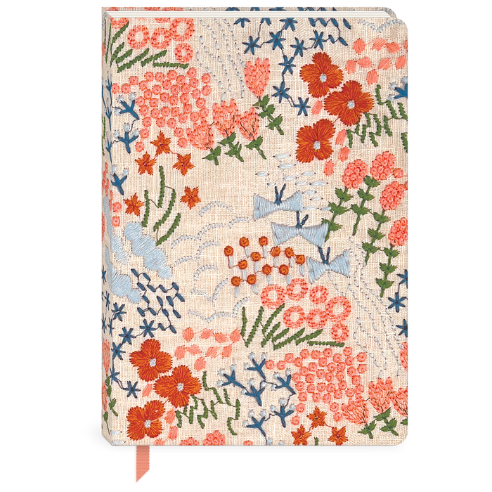 Multi Embroidered Fabric Journal