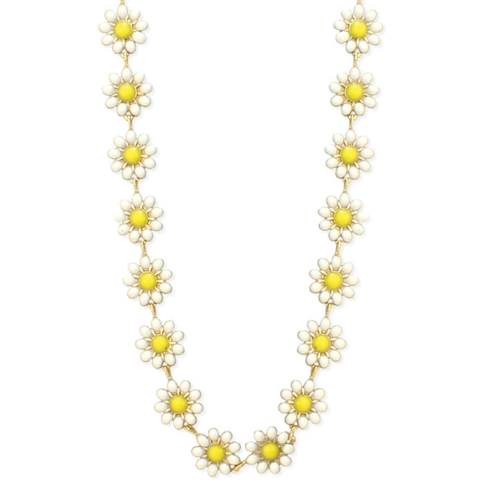 Field of Flowers White Daisy Chain Necklace
