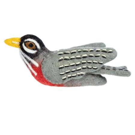 red robin felt ornament