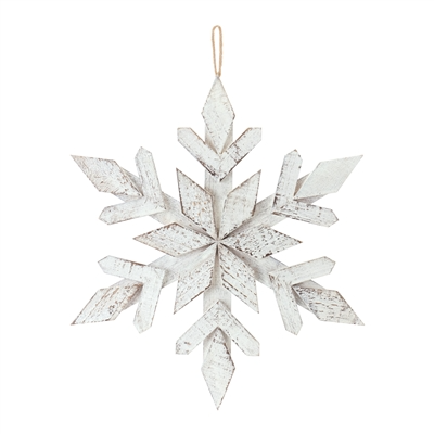 White Wooden Snowflake decor