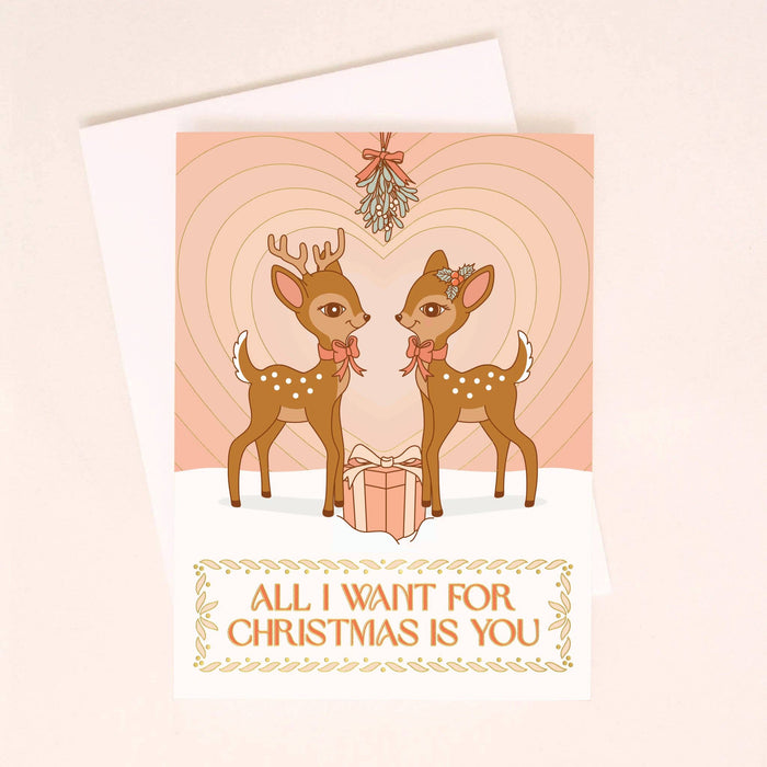 All I Want for Christmas Holiday Greeting Card