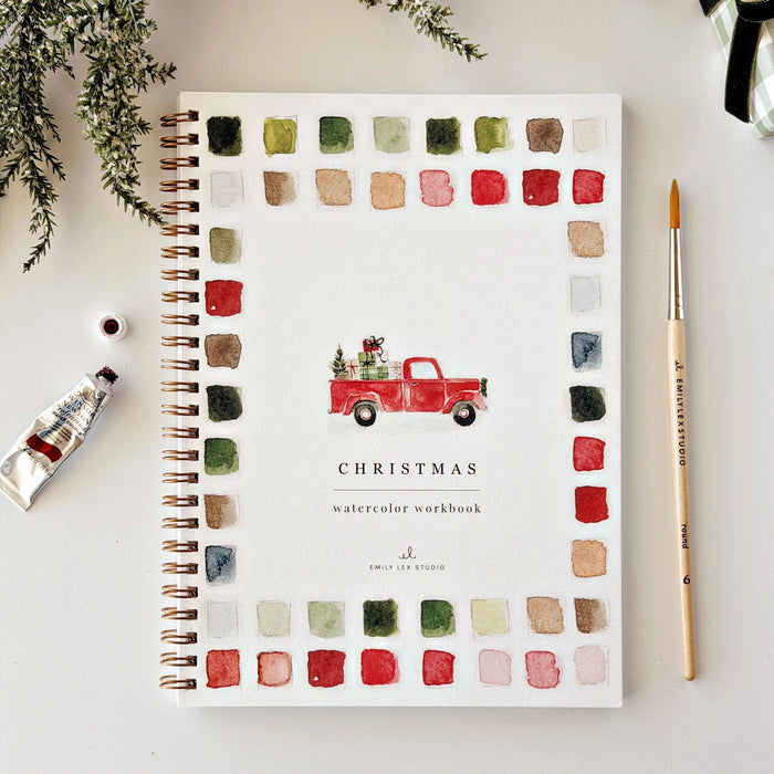 Classic christmas watercolor workbook