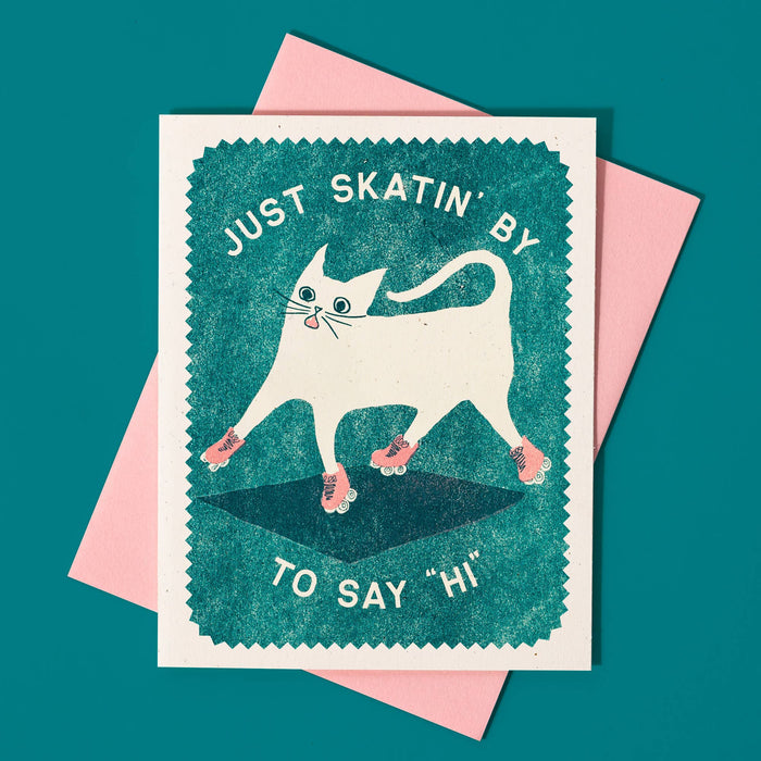 Just Skatin' By Greeting Card
