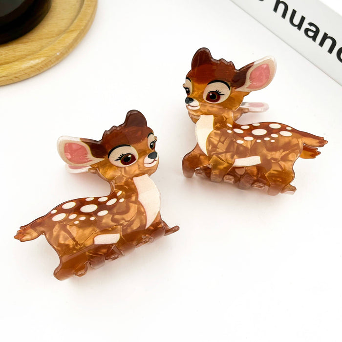 Cute Reindeer Hair Claw Clip