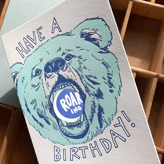 Roaring Bear Birthday Card