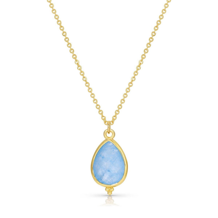 Teardrop Stone Pendant Necklace