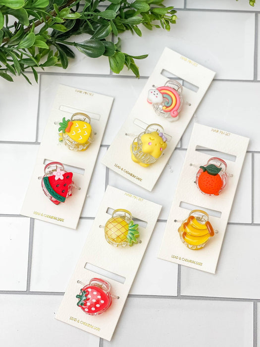 Kids Mini Acrylic Hair Clip Sets