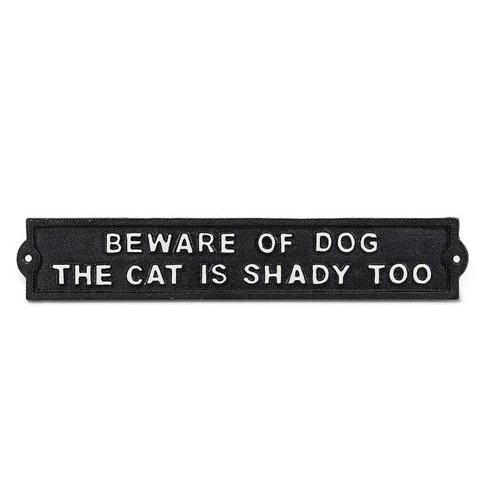 Beware of Dog Sign-Black-13"L-1581