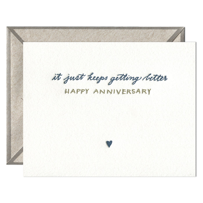 Happy Anniversary Letterpress Card