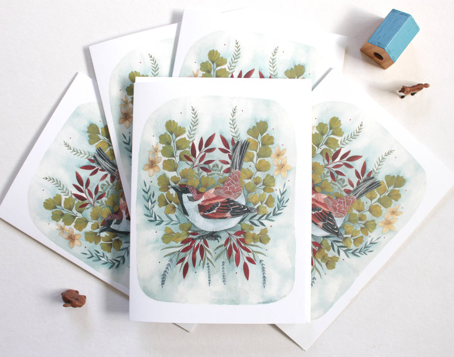 Greeting Card - Brown Sparrow