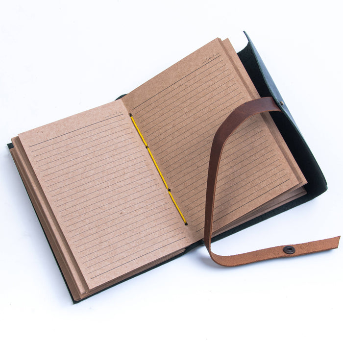 Slik Green Leather journal diary