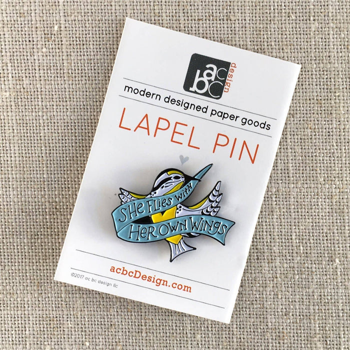 She Flies with Her Own Wings Lapel Pin