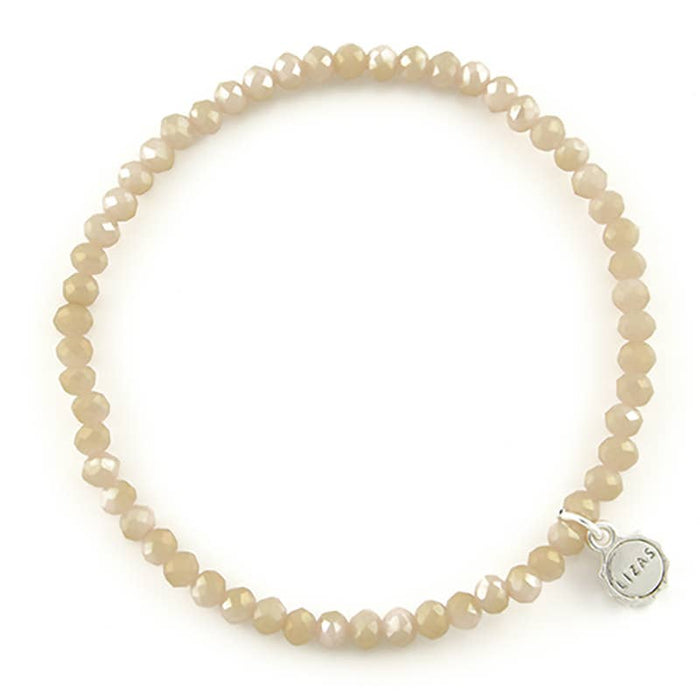 Knoxville 4mm Crystal Bracelet- Latte