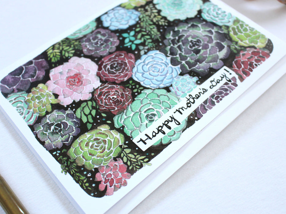 Mother's Day Card - Succulent Garden