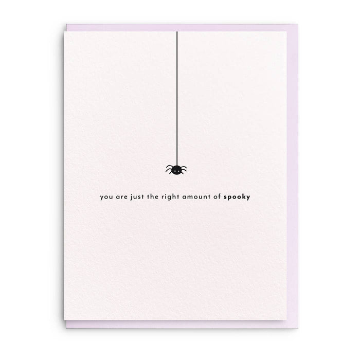 Spooky Spider - Letterpress Halloween Greeting Card