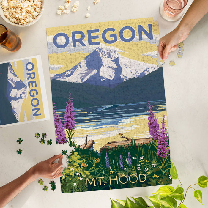 Mt. Hood Oregon 1000-Piece Puzzle | Mountain & Lake Scene