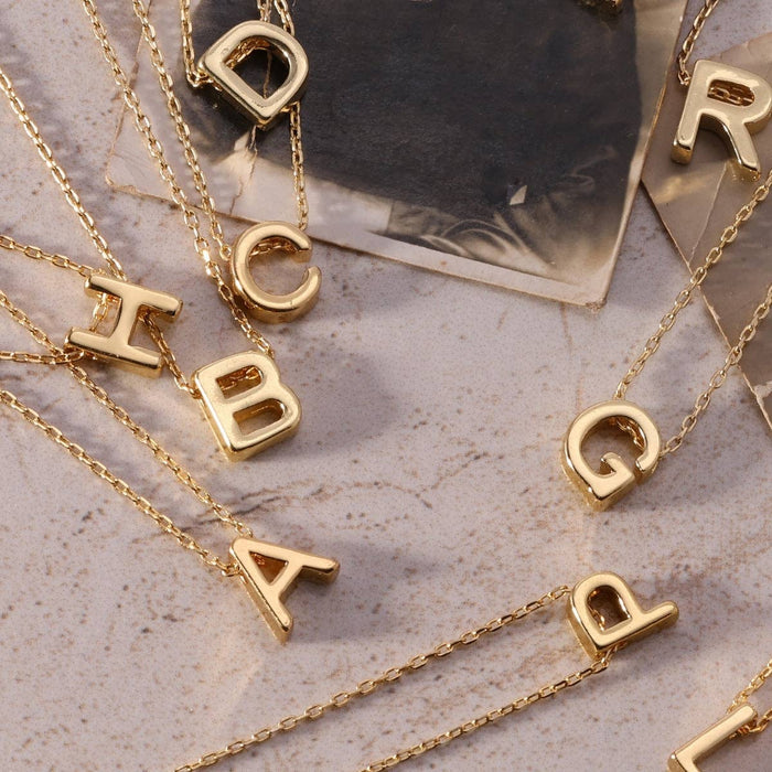 Small Initial Necklace