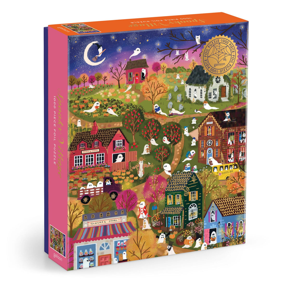 Ghost Village puzzle on white background 