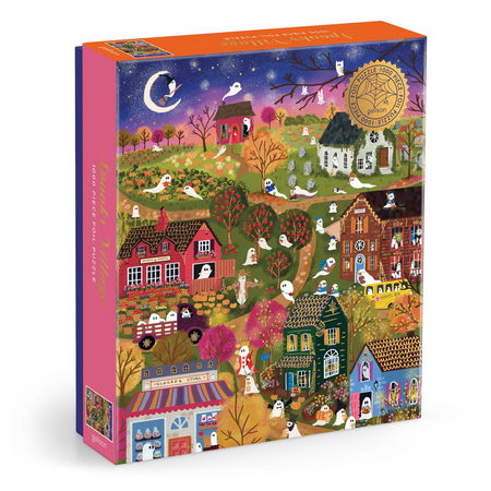 Ghost Village puzzle on white background 