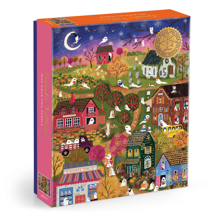 Ghost Village puzzle on white background 