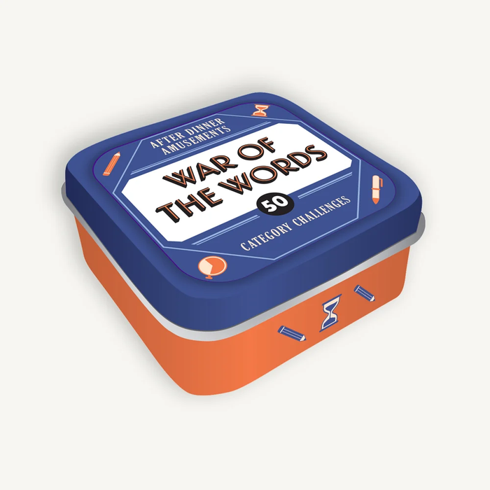tin of after dinner amusements "war of the words"