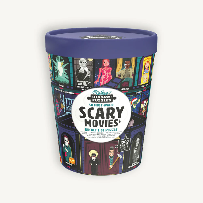 50 Must-Watch Scary Movies Bucket List 1000-piece Puzzle