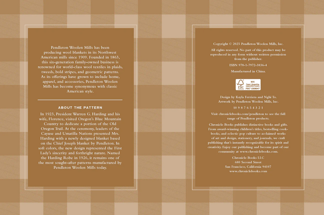 Pendleton Harding Pattern Lined Journal