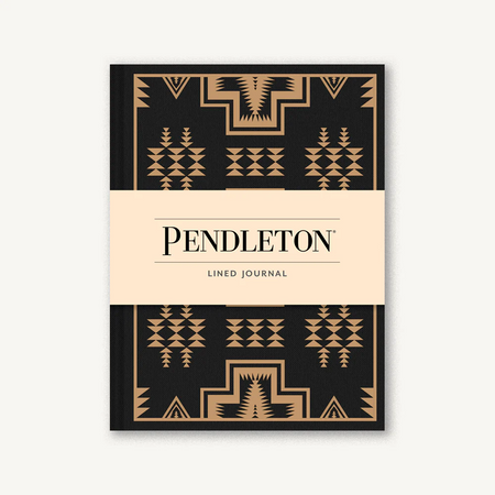 Pendleton lined journal with geometric pattern on a white background