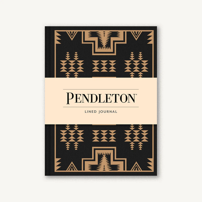 Pendleton lined journal with geometric pattern on a white background