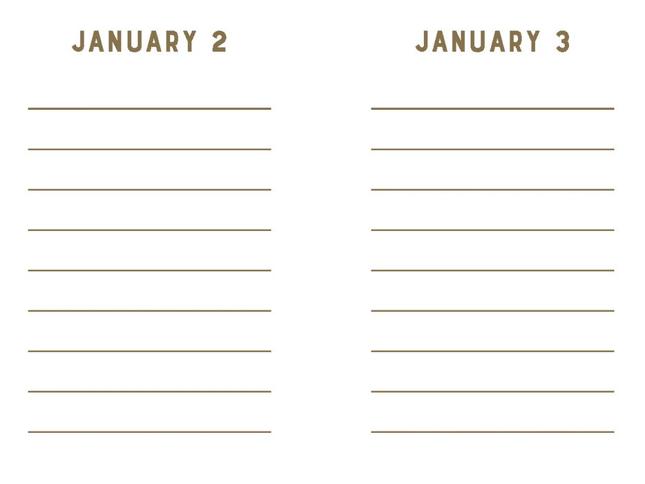 Navy Stripes Mini One Line a Day A One-Year Memory Book