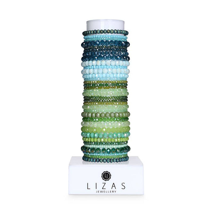 Clarksville 8mm Crystal Bracelet- Mint