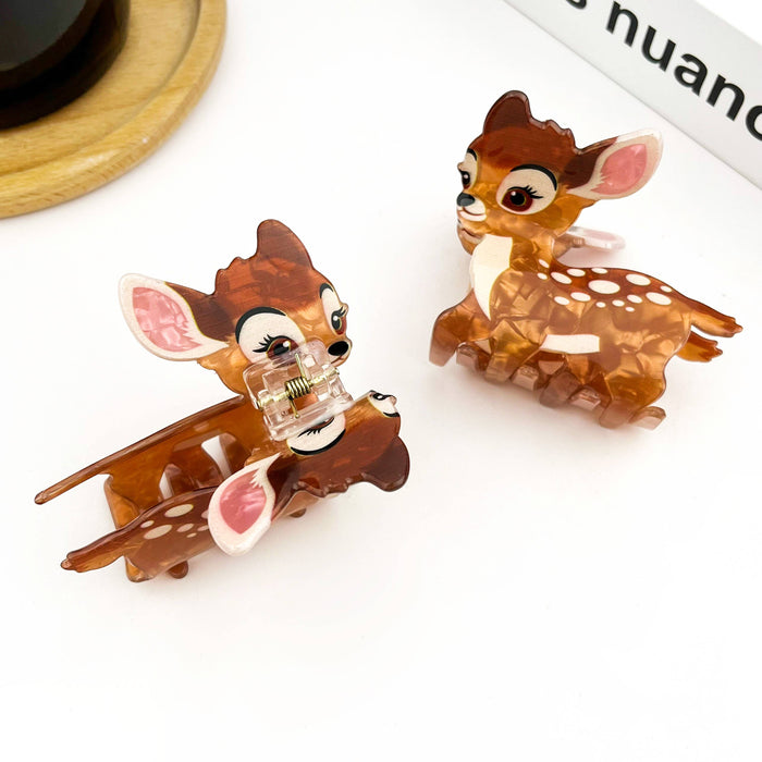 Cute Reindeer Hair Claw Clip