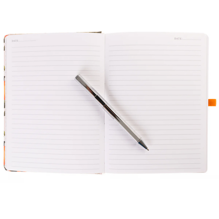 La Petite Presse Collection L'Orange Fabric-Covered Journal with Pen