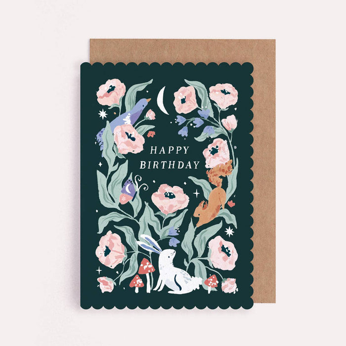 Woodland Birthday Card | Botanical Birthday Cards