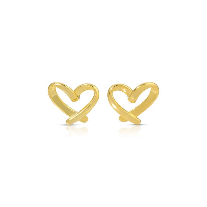 Free Form Heart Studs on Velvet Gift Tag