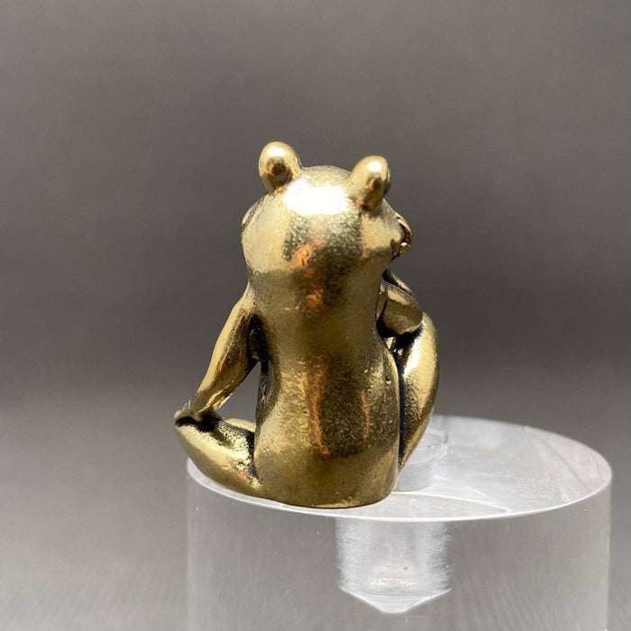 Brass Sitting Frog Desktop Ornament