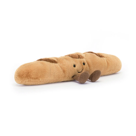 brown colored baguette shaped stuffie toy