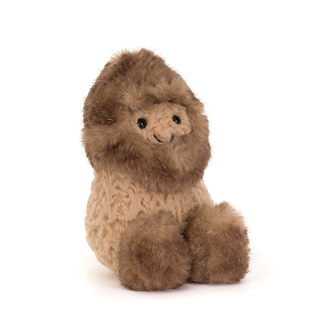 peanut stuffie with yeti hood and boots