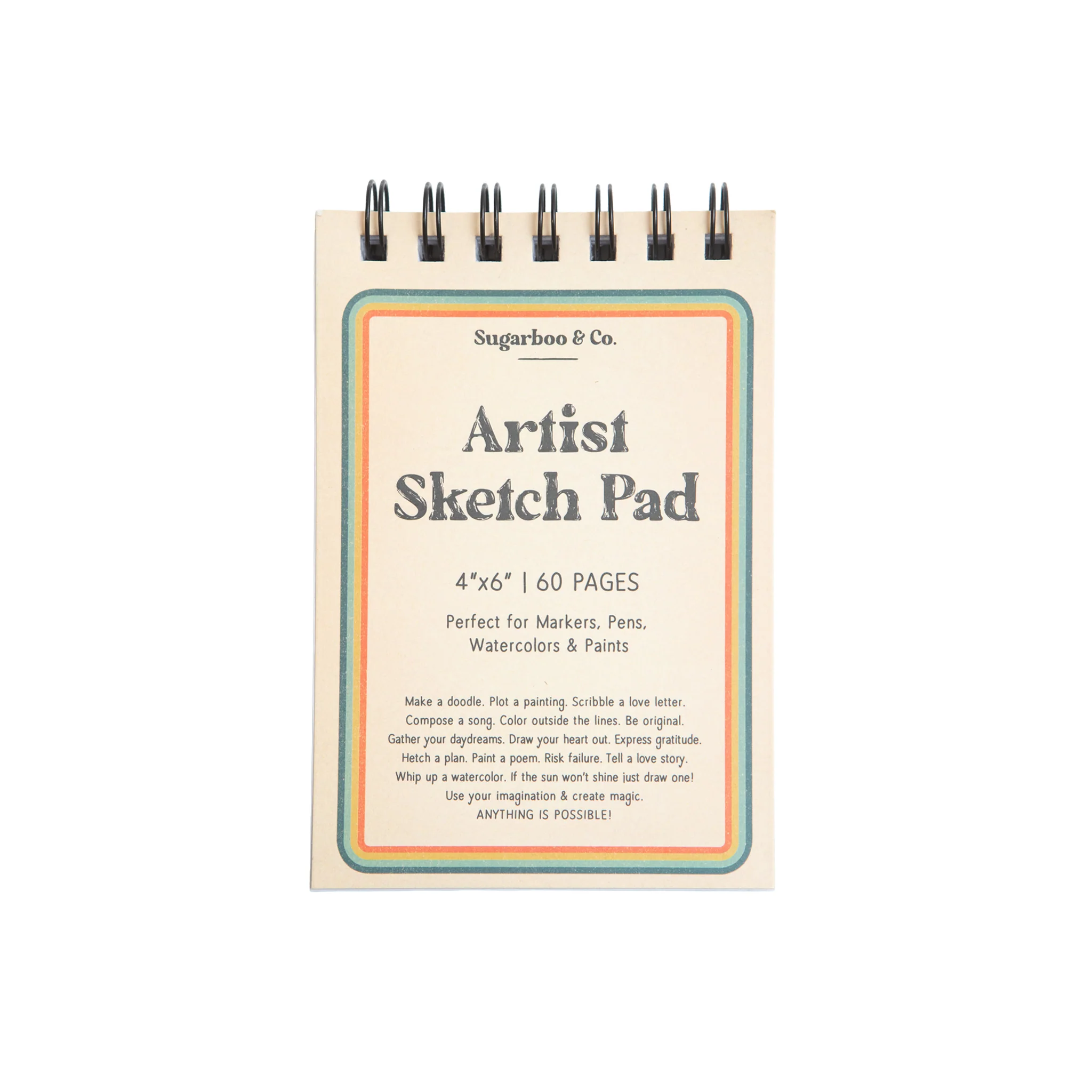 4"x6" spiral art sketch pad